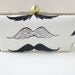 mustache clutch purse/mustache fashion clutch/quirky fashion clutch