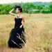 Black Wedding dress bridal gown ruched tulle alternative wedding dress steampunk red carpet rocker wedding dress