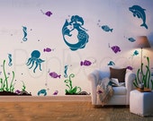 popdecors the decals for wall gone with wind tree nursery room decal wall mermaid Items children similar Playroom wall to murals