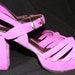 RESERVED for Ellice Glam Disco Dancing Queen in Stunning Vintage 1970s Pink ish Purple Suede Valdarno Italian Made Platform Shoes 8.5