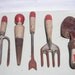 SALE vintage rustic garden tools