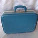 Blue Suitcase Luggage Overnight Bag Over Night Case Childrens Suitcase TREASURY ITEM