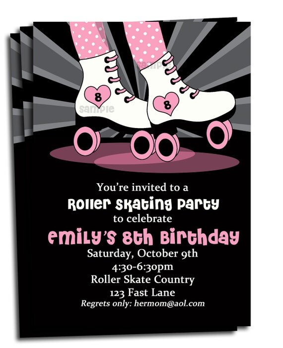 Roller Skate Invitations Printable 9