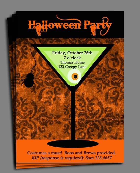 Halloween Cocktail Party Invitation 7