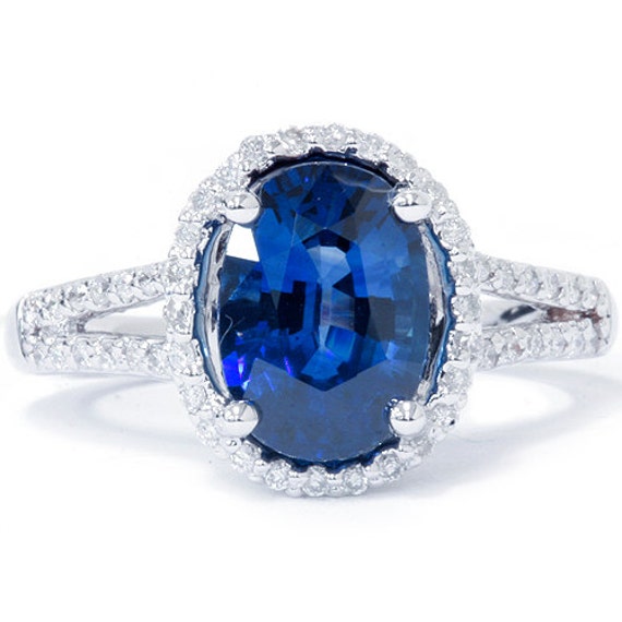 genuine blue sapphire wedding rings