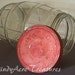 Vintage Barrel Style Gallon Glass Storage Apothocary Jar with Red Metal Lid is Rustic Fifteen Dollar Treasure at WindyAcreTreasures.