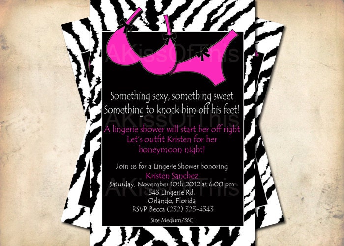 Lingerie Shower Invitation Wording 2