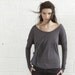 Sale 50% Off Women Knit Blouse Gray Long Sleeves, Winter Fashion