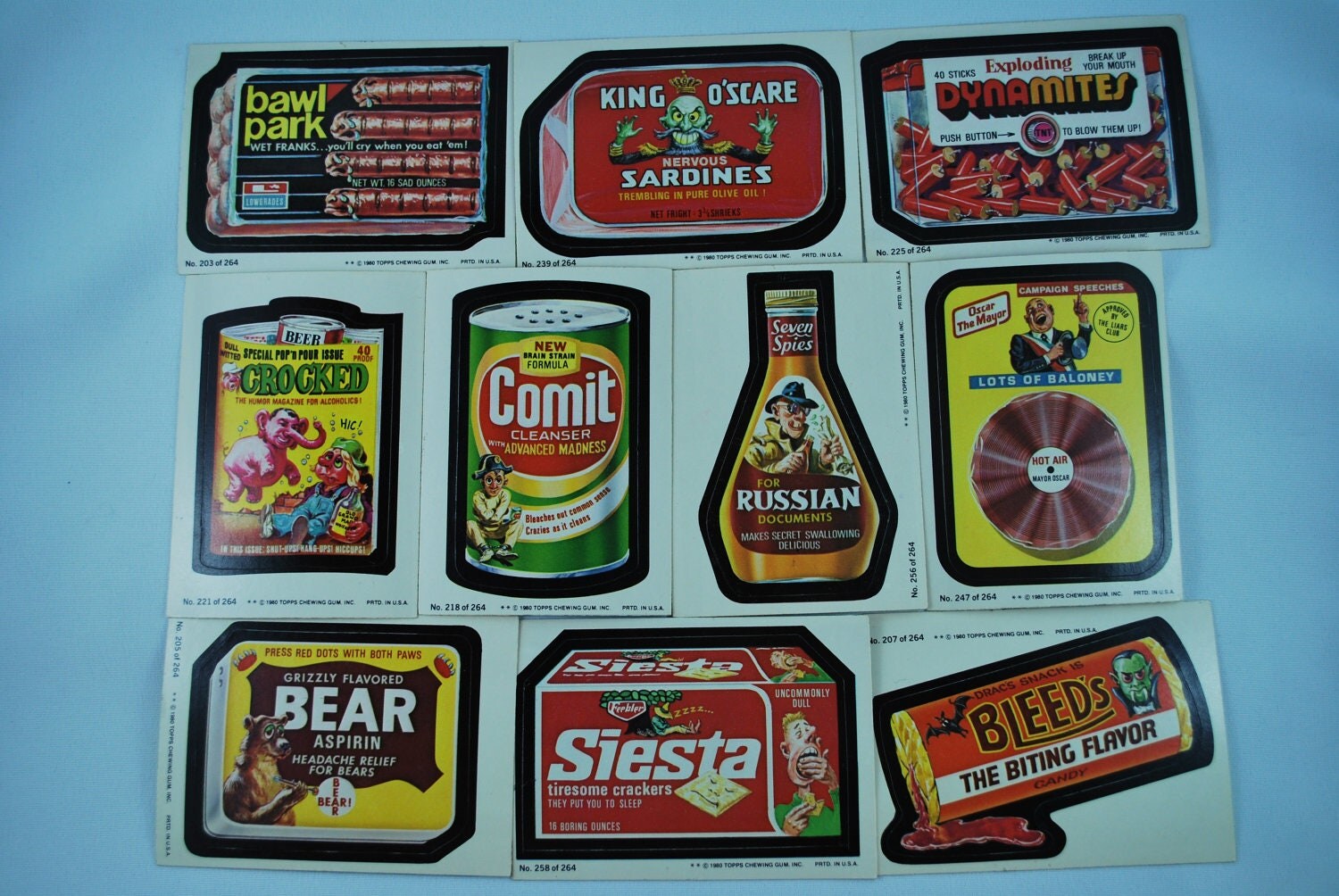 Vintage Topps Wacky Packages Stickers 1980 Set 1 by junksalvation