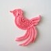 Crochet Bird Applique Pink