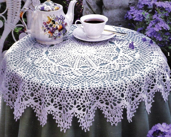 Round Crochet Tablecloth Patterns Booklet by StitchySpot on Etsy