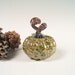 Handblown Glass Pumpkin Centerpiece Thanksgiving Decorations Sculpture Glass Art Forest Green Woodland tagt