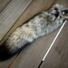 Swift Fox Tail Keychain with Leather Attachment