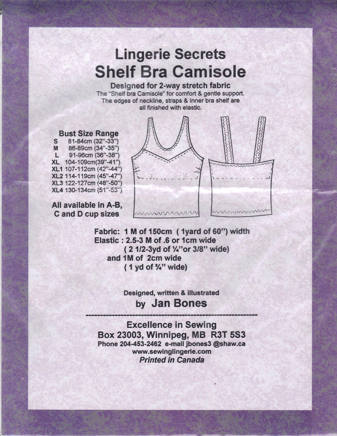 camisole with built in shelf bra