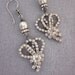 Vintage Upcycled Rhinestone Pearl Earrings - Sterling Silver Chandelier Earrings - Assemblage Repurposed Fashion Jewelry - OOAK JryenDesigns