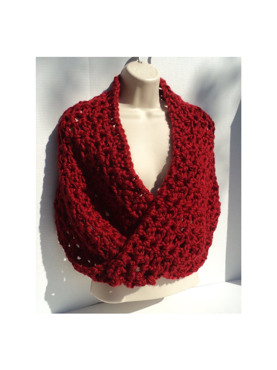 Crochet PATTERN Simple Elegance Mobius cowl Neck Scarf