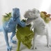 Dinosaur Planter Trio - Modern Art Centerpieces ( 8 WEEK DELIVERY)