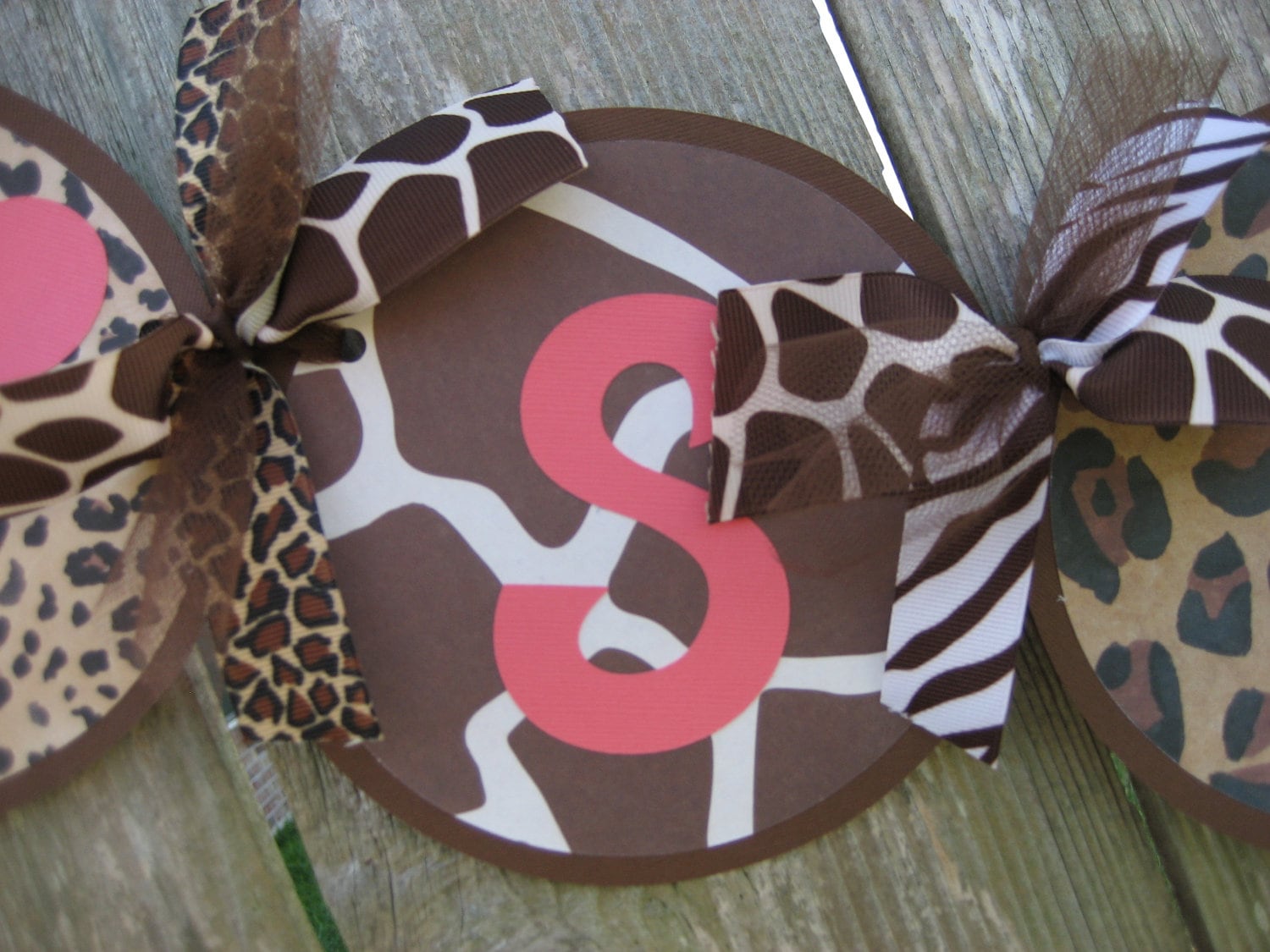 animal print baby shower decorations IT'S A GIRL baby