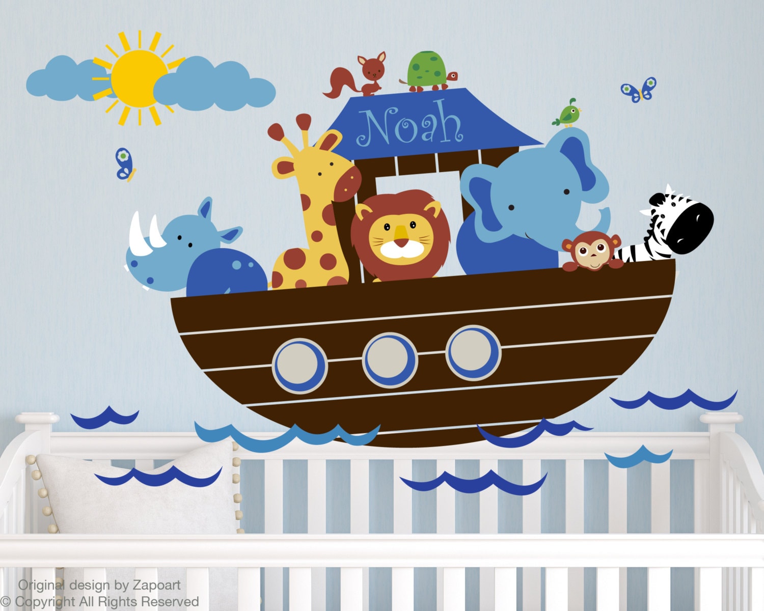 decals for etsy wall nursery Wall Name Children Ark Noah's by Personalized Decal Zapoart with