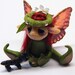 OOAK Handmade Polymer Clay Tiny Woodland Fairy Fairie "Gretel" And Her Little Friend" Fantasy Art Doll