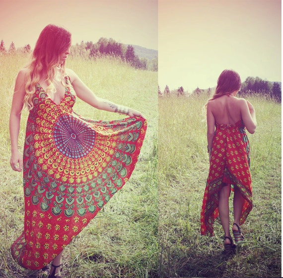 Handmade Hippie Dress NEW LENGTH Festival Dress Short
