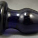 Mature Glass Dildo Butt Plug Blue Small