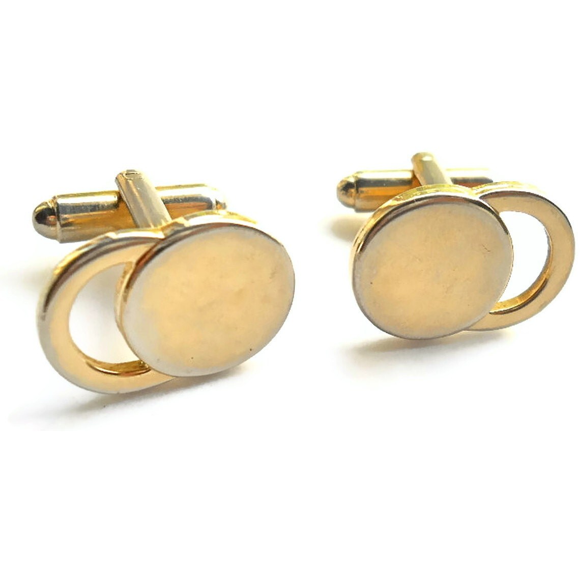 Vintage CuffLinks Shields Of NY Gold Tone 1960s Haute Juice