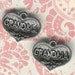 Low Close Out Price-Antique Silver Grandma Heart Charm- 2 pieces