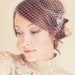9 inch bandeau birdcage veil