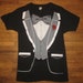 1980's tuxedo t-shirt, high fashion hipster, Screen Stars, S-M