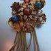 Vintage LJM Laurentian Jewellery Manufacturing Co Multi-stone turquoise coral lapis Brooch Pendant