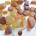 Autumn shades sea glass mix of 40 orange cola honey amber - beach finds from N. England