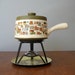 Vintage Fondue Pot Set- Country Village