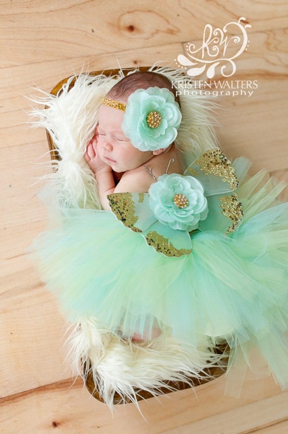 936 New baby headband butterfly 57 baby headband butterfly wings set girls newborn photo prop tutu aqua   