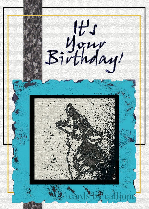 Coyote Birthday Card by CardsByCalliope on Etsy