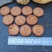 10 Handmade Tree Branch Wooden Buttons. 1 1/2 inch buttons