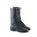 Vintage 1990's Black Leather Grunge Lace Up Ankle Campus Boots 6.5