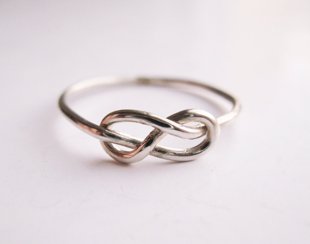 Infinity Knot Ring Sterling Silver Wire Wrap by LiuRokSilver