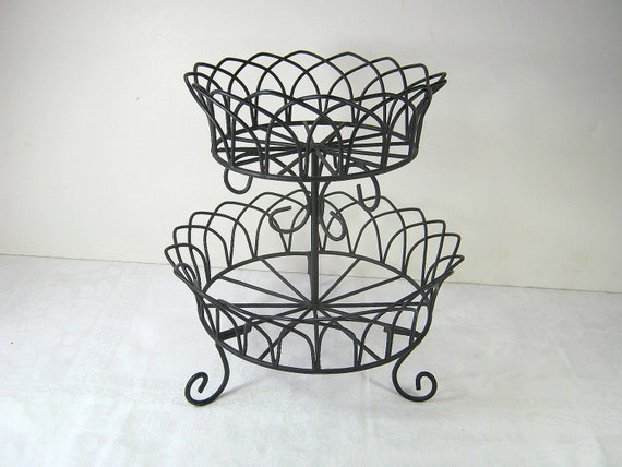 Cupcake cupcake  Display Tier wire Vintage stand Wire 2 Stand Basket vintage