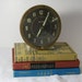 Vintage BIG BEN Alarm CLOCK Wind Up Rustic Creamy White
