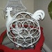 French farmhouse, Shabby lil sistressed rooster wine holder