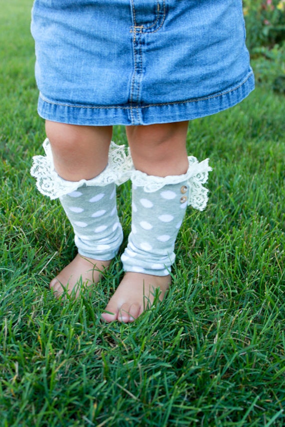 Baby Leg warmers : Toddler Leg Warmers with Lace / by guguberry