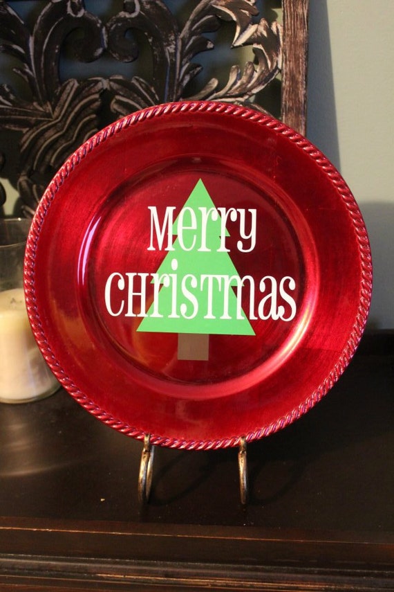 Items similar to Merry Christmas Decorative Plate on Etsy