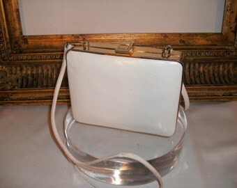 Vintage 1970/80's Bellido White Leather Handbag