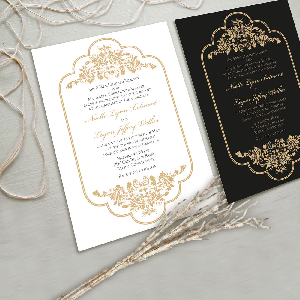 Classy Elegant Wedding Invitations 5