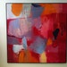 FREE SHIPPING - Teething - Original abstract painting, oil, canvas, large, 40x40