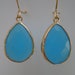 Beautiful Caribbean Blue Teardrop Earrings