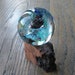 Glass Marble and Cherry Burl Stand by Jonathan Winfisky