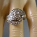 1930s Art Deco Diamond Ring .60 CTW Size 6.5 14K White Gold 4.6 gm Antique Engagement Ring