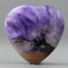 Purple Heart Shaped Gemstone Cabochon - Natural Russian Charoite - 18mm (C1175)